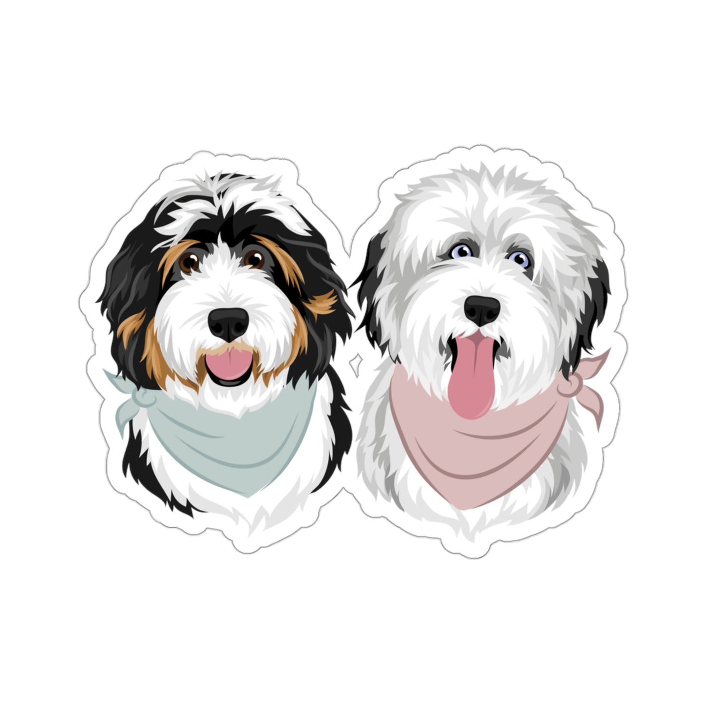 Double Doodle Kiss-Cut Stickers