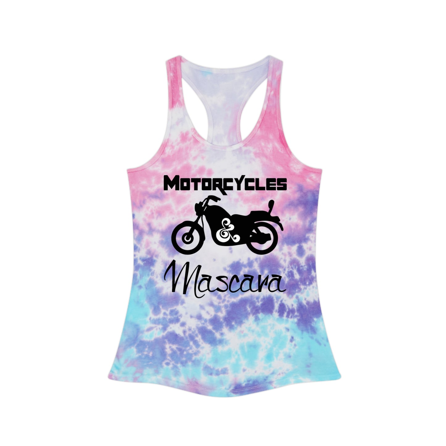 Motorcycles & Mascara Tie Dye Racerback Tank Top