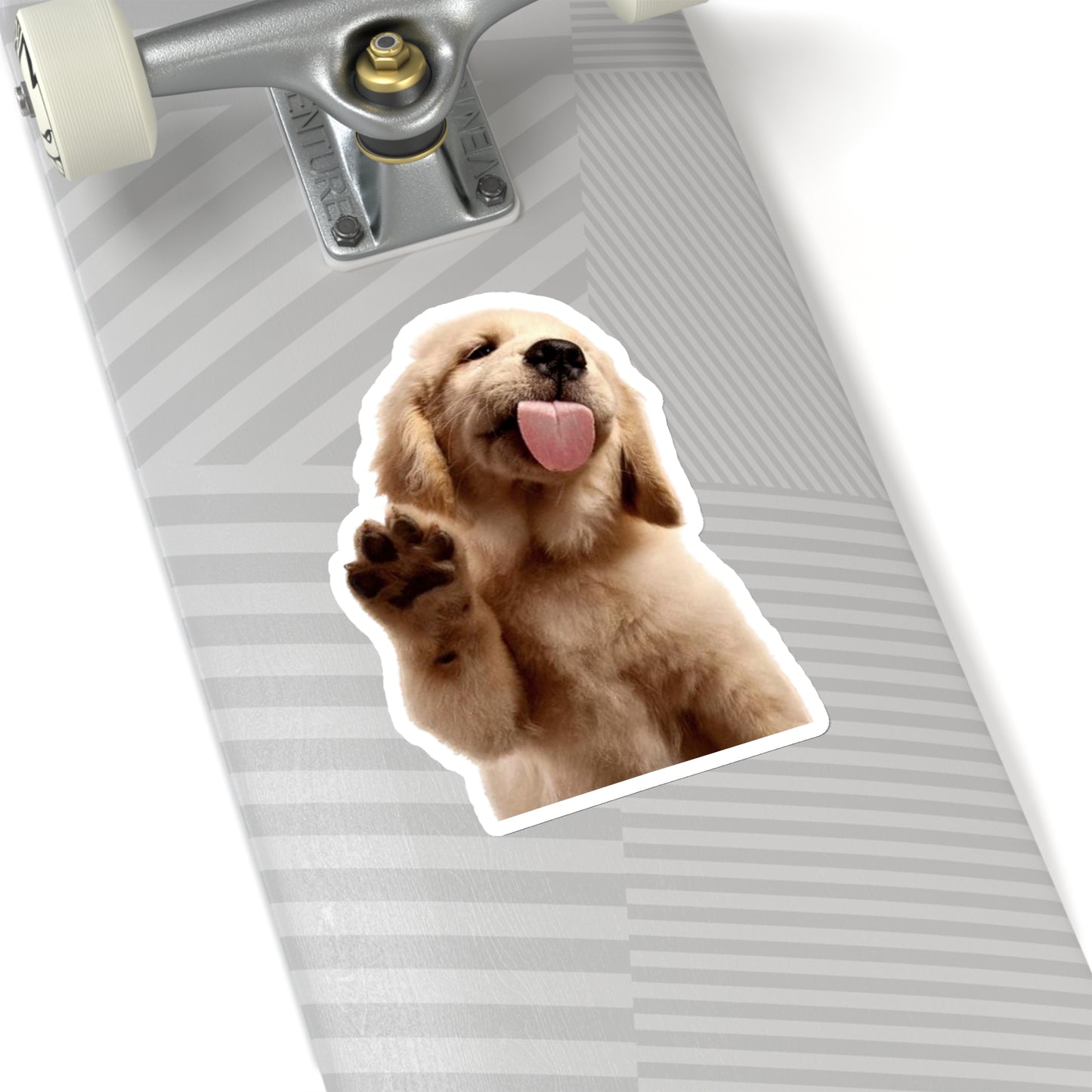 Golden Puppy Licking Stickers