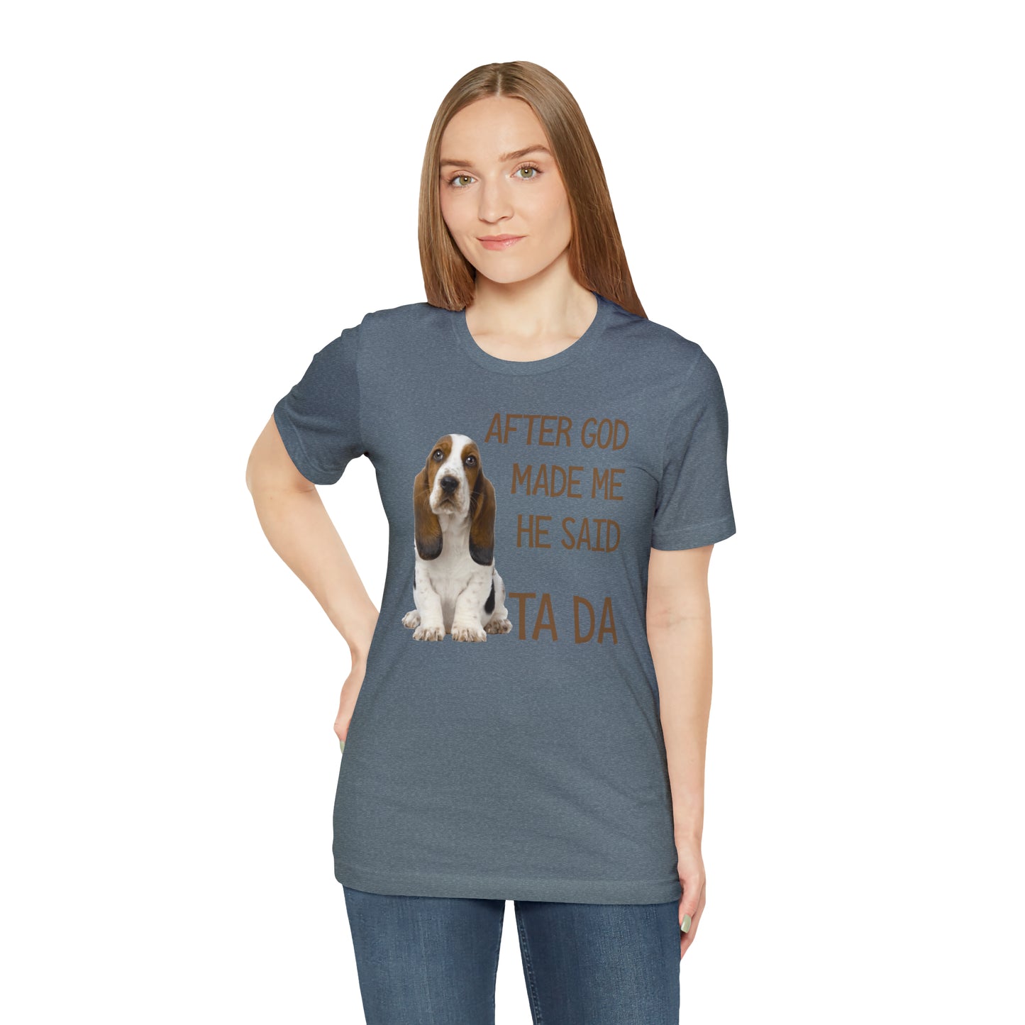 Ta Da Basset Hound Short Sleeve Tee