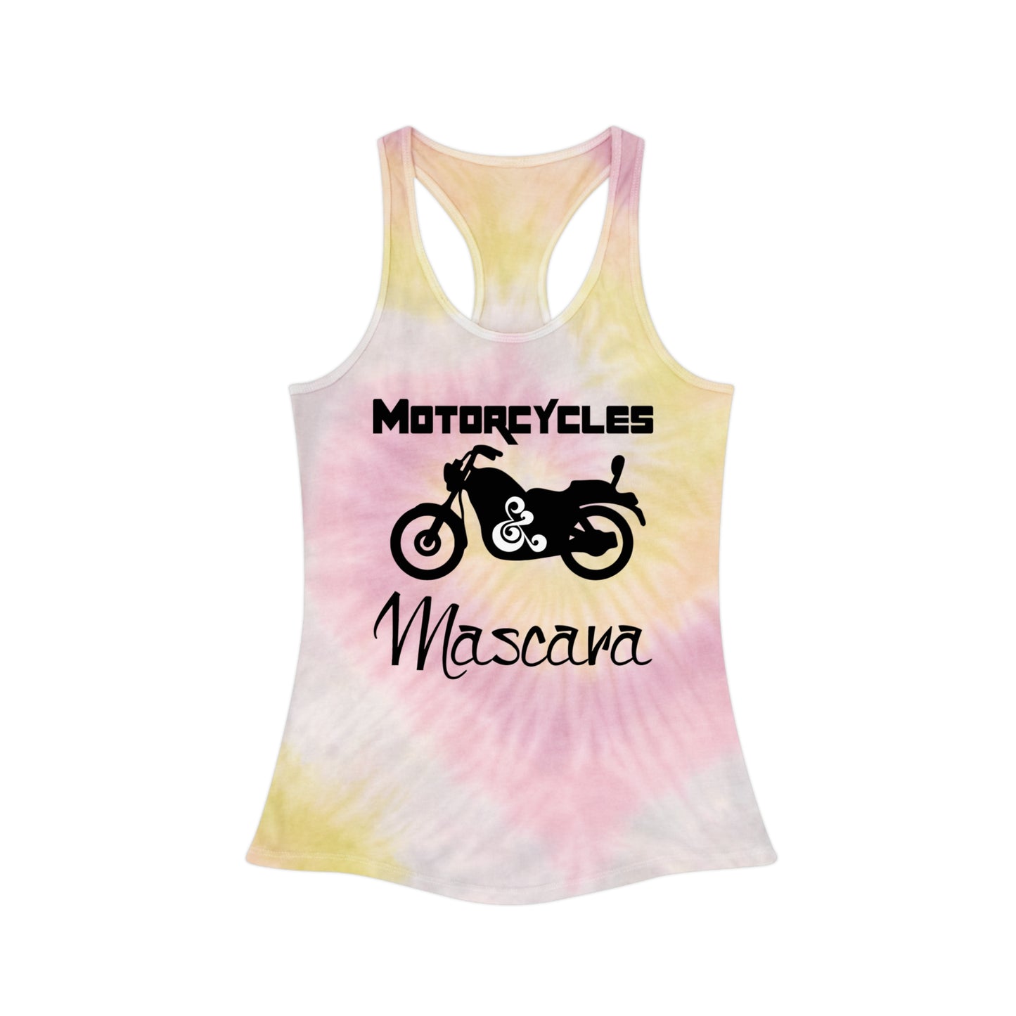 Motorcycles & Mascara Tie Dye Racerback Tank Top