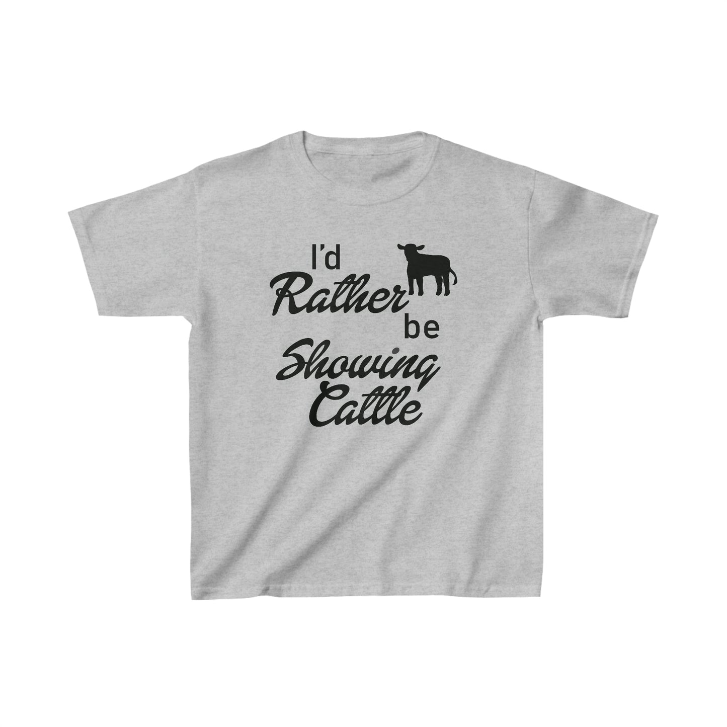 I'd Rather Be Showing Cattle Kids  Tee